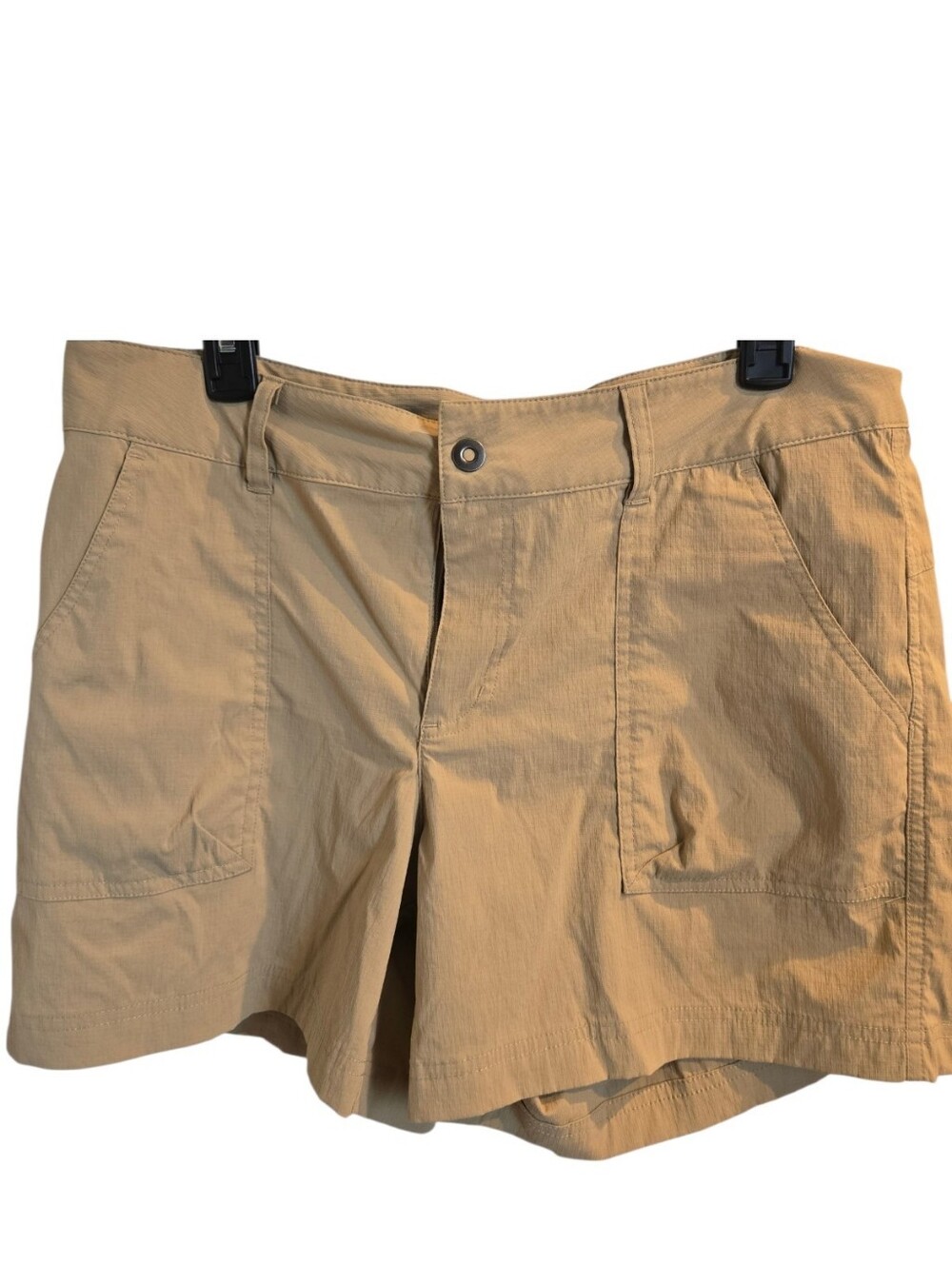 Columbia Womens Khaki Flat-Front Shorts
